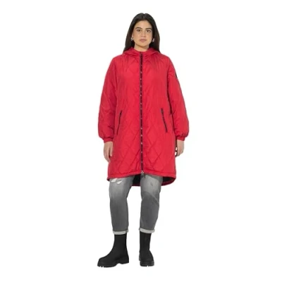 Abbildung von Ulla Popken Wintermantel Leichtstepp Mantel wasserabweisend 2 Wege Zipper