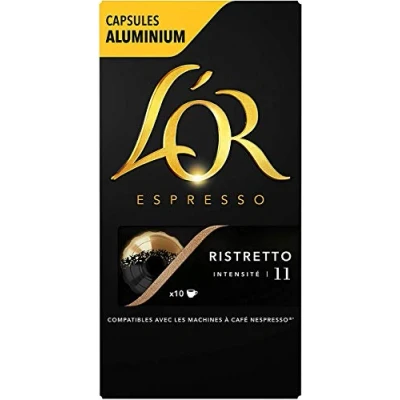 Abbildung von L&#039;Or Espresso café ristretto Intensity 11 50 Aluminium kapseln kompatibel nespresso * (Set von 5x10 kapseln)