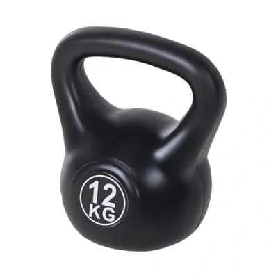 Abbildung von HOMCOM Kettlebell Kugelhantel 12 kg Gewicht Hantel mit Sand befüllt für Anfänger Zuhause Krafttraining