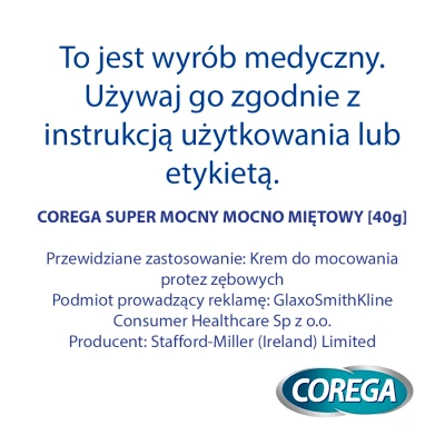 Abbildung von Corega Ultra Haftcreme Frisch für Zahnersatz/dritte Zähne, 1x40g