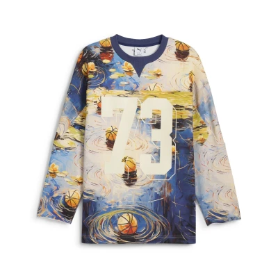 Abbildung von Puma Dylan Exhibit Hockey Inspired Basketballsweater Herren Mit Colorful Vivid Blue/Aop Größe: 4XL