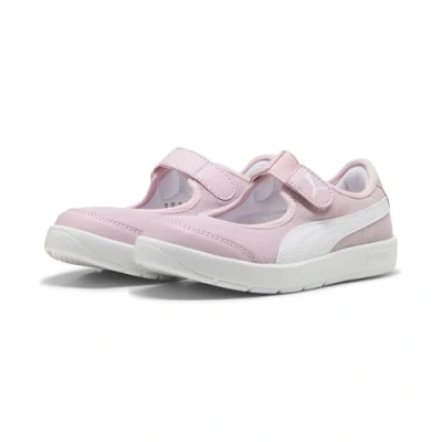 Abbildung von Puma Courtflex v3 Lina V Sneakers Kinder Schuhe Rose Mauve/White Größe: 31