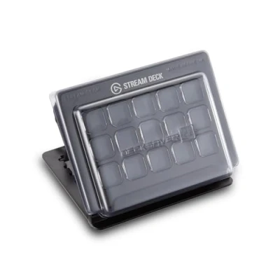 Abbildung von Decksaver Cover für Elgato Stream Deck (MK1/MK2) Studio Controller Serie geräucherte/klare Schutzhülle, hergestellt in Großbritannien Erstklassige Schutzabdeckung Profi Gamer