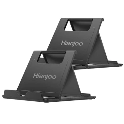 Abbildung von Hianjoo Verstellbarer Handy Ständer 4 11 Zoll, Tablet Halterung Faltbar, Portable für Smartphones/Tablet/E Reader 2 Stück