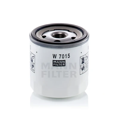 Abbildung von MANN FILTER W 7015 Ölfilter 3/4 16 UNF 2B mit einem Rücklaufsperrventil Anschraubfilter FORD: Focus 2 Schrägheck, Transit Courier Kombi, Grand C Max