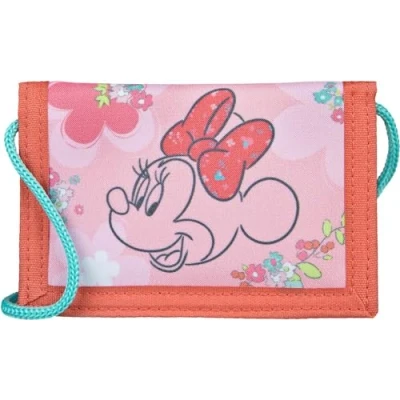 Abbildung von Undercover Minnie Mouse Geldbeutel und Brustbeutel, mit Klettverschluss Reißverschluss, Portemonnaie Kordelband, Geldscheinfach Münzfach für Kinder, Jungen Mädchen