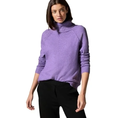 Abbildung von Cecil Rollkragenp Strickpullover, Damen, Größe: Large, Lila