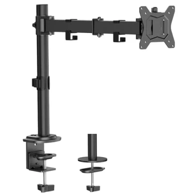 Abbildung von HUANUO Monitor Halterung für 13 32 Zoll Bildschirme, 1 Höhenverstellung Neig Schwenkbar und Dreht, 2 Montageoptionen, VESA 75 &amp; 100 mm