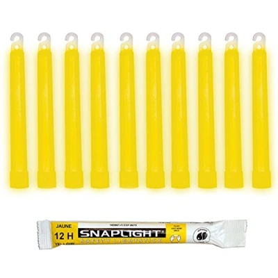 Abbildung von Cyalume SnapLight Knicklichter in Gelb (100 er Pack) 15 cm Glow Sticks mit Haken am Ende ultra helle Light einer Leuchtdauer von 12 Stunden