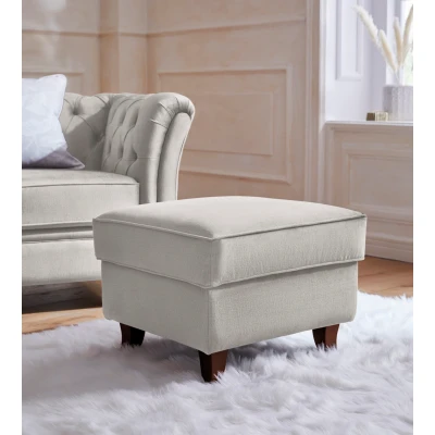 Abbildung von Home affaire Polsterhocker &quot;Reims&quot;, echte Chesterfield Knopfheftung, Samtoptik mich changierender Optik
