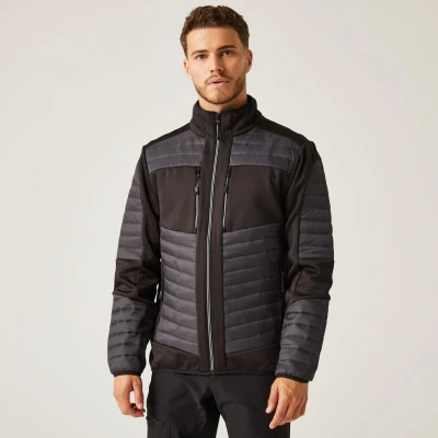 Abbildung von Erwachsene Jacke E Volve Thermal Hybrid. grau und schwarz