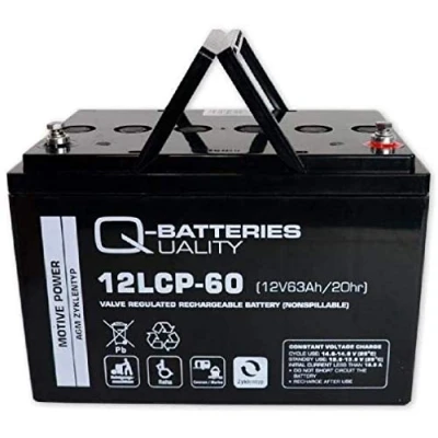 Abbildung von Q Batteries 12LCP 60 / 12V 63Ah (C20) Blei Akku Zyklentyp AGM Deep Cycle VRLA