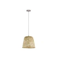 Abbildung von Eglo B Ware Pendelleuchte KIRKCOLM nickel matt natur Ø30cm H:110cm