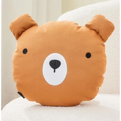 Abbildung von Alavya Home® Dekokissen Kinderkissen Bär D28 cm I Kuschelkissen Kinder Flauschig mit Füllung, Zierkissen für Babyzimmer Kinderzimmer Deko 28 x