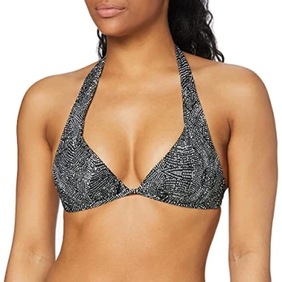 Abbildung von O&#039;Neill Damen PW Sao Mix Bikini Top, Schwarz All Over Print mit Weiß, 38C