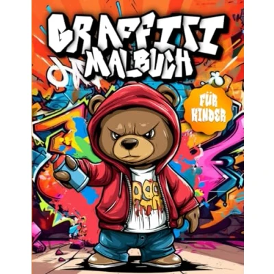 Abbildung von Graffiti Malbuch für Kinder: Street Art Ausmalbuch mit 50 Original Malvorlagen