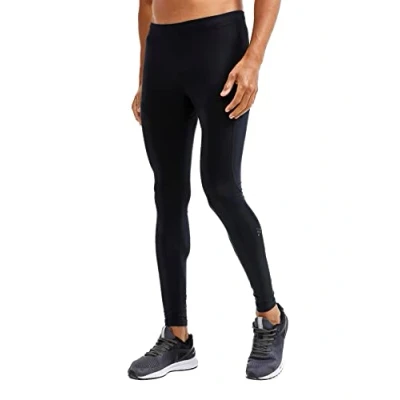 Abbildung von Craft Herren Laufhose Core Essence Tights Funktionsunterwäsche Black/Schwarz Lang Funktionsunterhose Sport Leggings Männer Lauftights Gr. S XXL