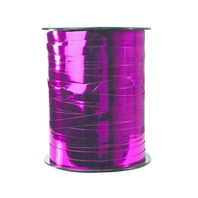 Abbildung von Clairefontaine 602008C Spule Geschenkband (mit Metalleffekt, 250 m x 7,5 mm, ideal für Ihre Geschenke und Bastelprojekte) 1 Stück fuchsia