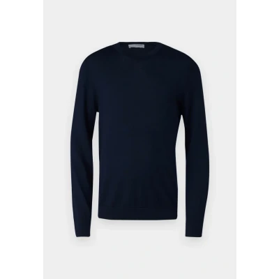 Abbildung von Selected Homme Slhtray CREW NECK Strickpullover, Herren, Größe: Large, Navy blazer