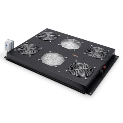 Abbildung von DIGITUS Dachlüftereinheit für Serverschrank der Unique Serie 4x Lüfter Thermostat Schwarz