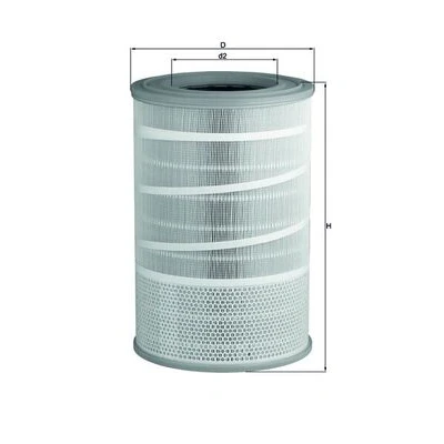 Abbildung von MAHLE ORIGINAL LX 2068 Luftfilter 463,0 309,5 Filtereinsatz VOLVO: 940 I Kombi, 740 Limousine, RENAULT TRUCKS: Premium 2