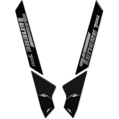 Abbildung von Resin Bike Aufkleber für Motorrad Kompatibel mit Yamaha Tenere 700 Tech Kamo 2023 2022. Kotflügelschutz vor Stößen und Kratzern. Paar 3D Harzklebstoff Stickers Made in Italy