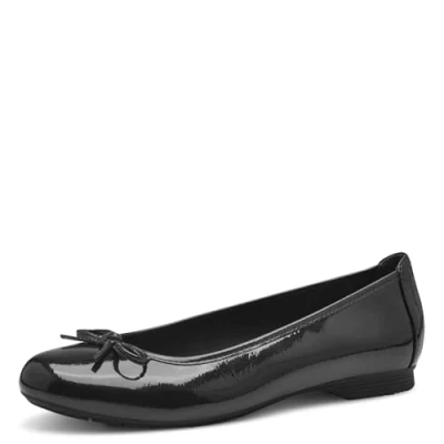 Abbildung von Jana Damen Ballerinas mit Schleife Vegan, Grau (Grau Lack), 39 EU