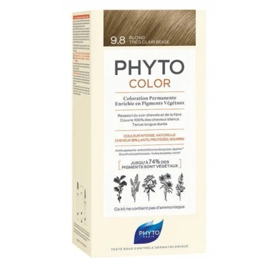 Abbildung von Phyto Haarfarbe Phytocolor Permanent Color 9,8 Blond Très Clair Beige