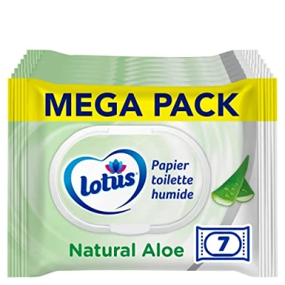 Abbildung von Lotus Natürliches Toilettenpapier, Aloe ohne Farbstoffe oder Duftstoffe FSC Fasern 100% natürlichen Ursprungs 294 Blatt, 489016, weiß