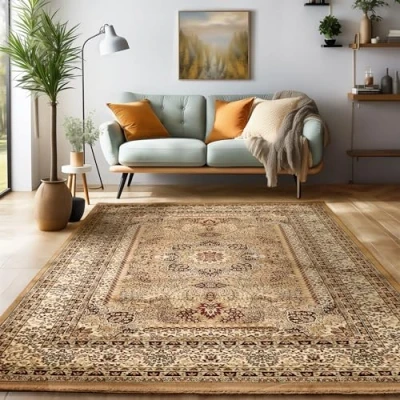 Abbildung von SIMPEX24 Orientteppich Orientalisch Design, Rechteckig, Höhe: 12 mm, Orinet Teppich Webteppich orientalischen Mustern Wohnzimmer