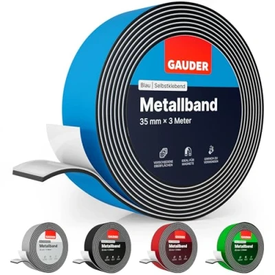 Abbildung von GAUDER Metallband selbstklebend blau I Magnethaftband ideal für Tonies® Figuren &amp; Regale Magnetband Magnete Ferroband Eisenband Stahlband (3 m)