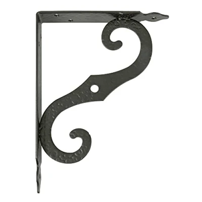 Abbildung von Amig Regalwinkel Edelstahl Mod. 2 Metallwinkel für Regale Regalhalterung Farbe: Schwarz Maße: 100 x 90 mm Empfohlenes max Gewicht: 75 kg