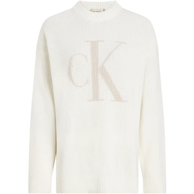 Abbildung von Calvin Klein Jeans Strickpullover CK INTARSIA HIGH NECK SWEATER mit Logostickerei