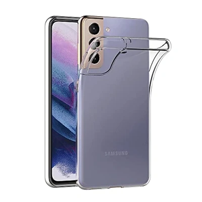 Abbildung von AICEK Hülle Compatible für Samsung Galaxy S21 5G Transparent Silikon Schutzhülle Case Clear Durchsichtige TPU Bumper Handyhülle (6,2 Zoll)
