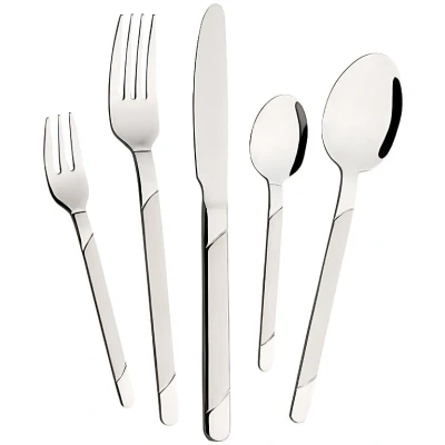 Abbildung von Mulex Besteck Set Houston (30 tlg), 6 Personen, Edelstahl 18/10, teilsatiniert