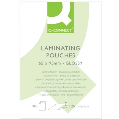 Abbildung von Q Connect KF01213 Bindegeräte, Laminiergeräte und Zubehör Folientasche 65x95mm 125mic