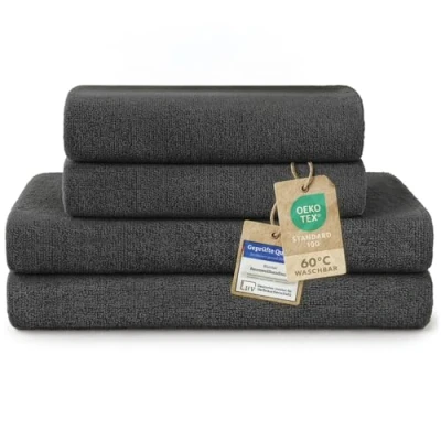 Abbildung von Blumtal Handtuch Set Premium 4 oder 6 TLG. Frottier 100% Baumwolle, Frottee (Set, St), Oeko TEX Zertifiziert