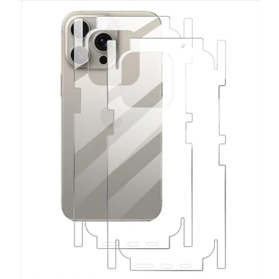 Abbildung von GIOPUEY[2 Stück Rückseite Folie Kompatibel mit iPhone 16 Plus, Plus Schutzfolie, Weiches TPU, Dünn, Hohe Transparenz, Schützende Grenze transparent