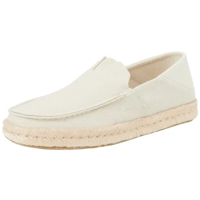 Abbildung von TOMS Herren Alonso Loafer Rope Flacher Slipper, Fog Heritage Canvas Suede, 41 EU