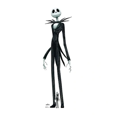 Abbildung von STAR CUTOUTS SC1690 Jack Skellington Kingdom Hearts The Nightmare Before Christmas Pappaufsteller in Lebensgröße, mit kostenlosem Mini, groß