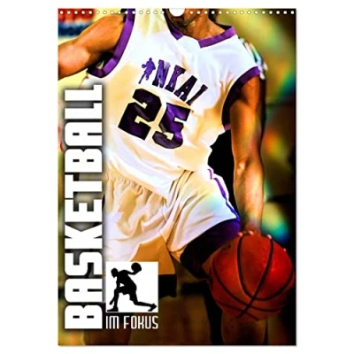 Abbildung von Basketball im Fokus (Wandkalender 2025 DIN A3 hoch), CALVENDO Monatskalender