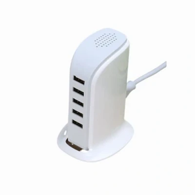 Abbildung von Bolwins I21CS 5 Port USB Ladegerät, 20W Ladegerät mit Standfuß, Mehrfach Ladestation für Handy und Geräte, Schnelllade Netzteil mehrere Geräte