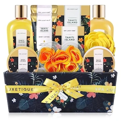 Abbildung von Spa Luxetique Geschenke für Frauen Geschenk Set 12pcs Tahiti Insel Bad mit ätherischem Öl, Weihnachtsgeschenke,Damen Geschenke,Geburtstagsgeschenke Sie Geschenke, Muttertagsgeschenk