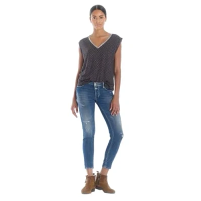 Abbildung von Le Temps Des Cerises Jeans Slim Fit, Damen, Größe: 26x32, Bleu