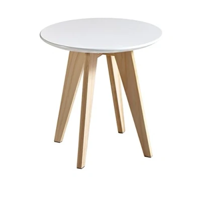 Abbildung von Beistelltisch Wohnzimmertisch Nachttisch Rondo 299019 Platte MDF Lack weiß 40x40 cm