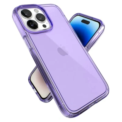 Abbildung von Speck Klare iPhone 14 Pro Max Hülle Fallschutz mit kratzfester Dual Layer Slim Phone Case für 6,7 Zoll iPhones Anti Vergilbung &amp; Fade Amethyst Purple GemShell