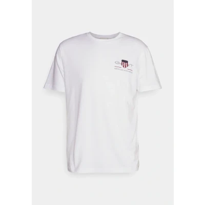 Abbildung von GANT REG Archive Shield EMB Tshirt print, Herren, Größe: 3XL, White