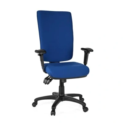 Abbildung von hjh OFFICE 702110 Profi Bürostuhl Zenit HIGH Stoff Blau Drehstuhl ergonomisch, Arm und Rückenlehne verstellbar