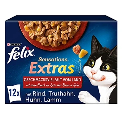 Abbildung von Felix Katzennassfutter Sensations Extras in Gelee Geschmacksvielfalt vom Land, 6.120 kg