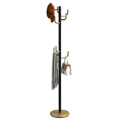 Abbildung von IDIMEX Kleiderständer MILA, Standgarderobe in schwarz/gold Flur Diele Möbel Design